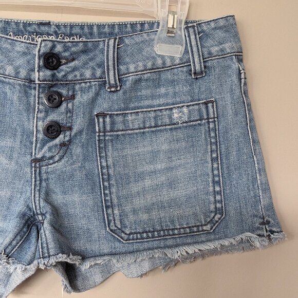 Vintage Y2K American Eagle Low Rise Denim Shorts - Picture 2 of 12
